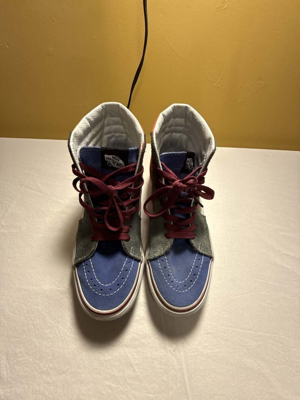 Vans Sk8-Hi Mix & Match Multicolor Suede Canvas High Top Sneakers Men's 7.5